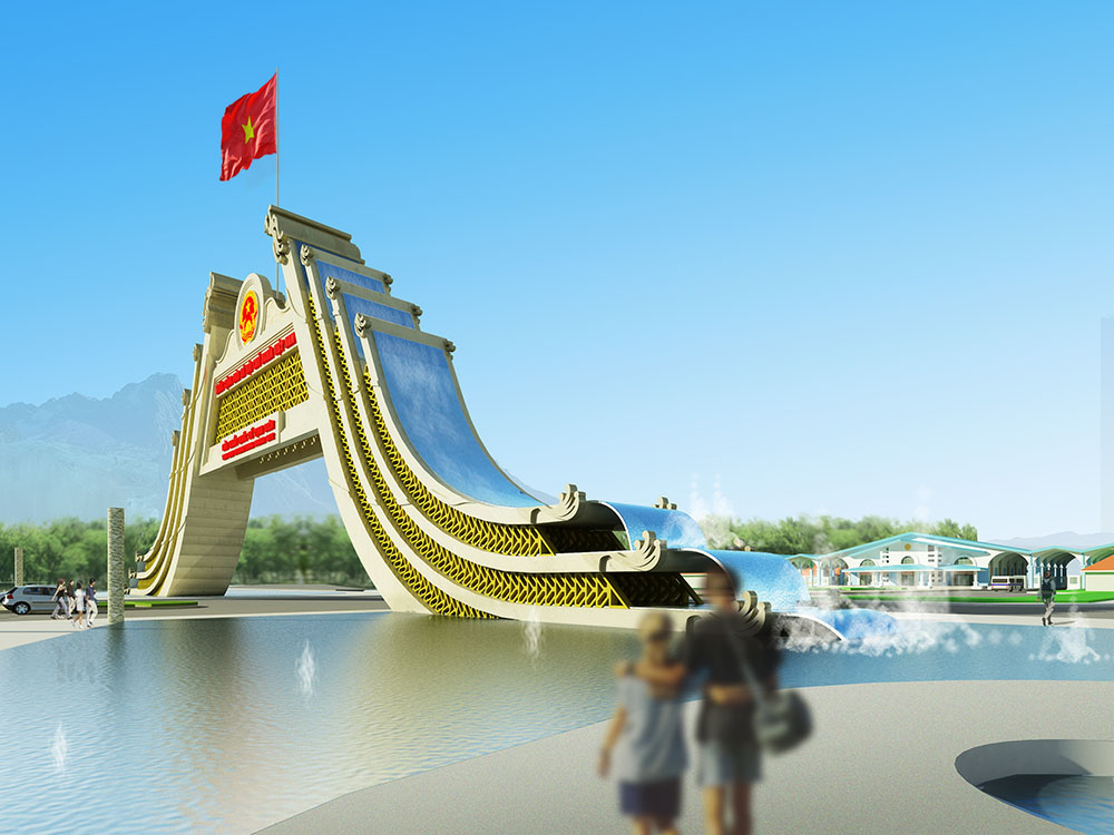 Thiết kế kiến trúc công trình Quốc môn cửa khẩu Quốc tế Tịnh Biên